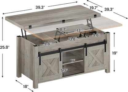 SEDETA Lift Top Coffee Table, 4 in 1 Multi-Function Convertible Coffee Tables - Image 3