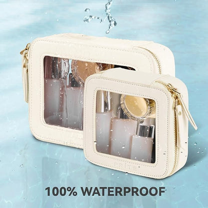Prite Clear Makeup Bag Set for Women Portable Clear Makeup Bag Cute Waterproof - Image 4