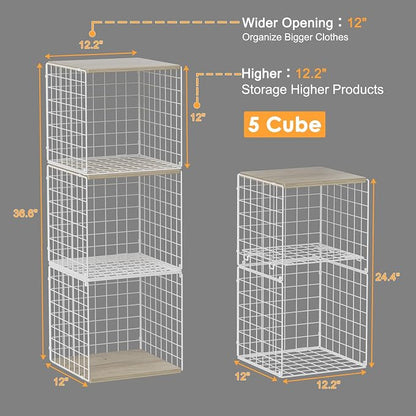 Hencawima 5PCS Stackable Closet Organizers and Storage, Closet Shelves - Image 3