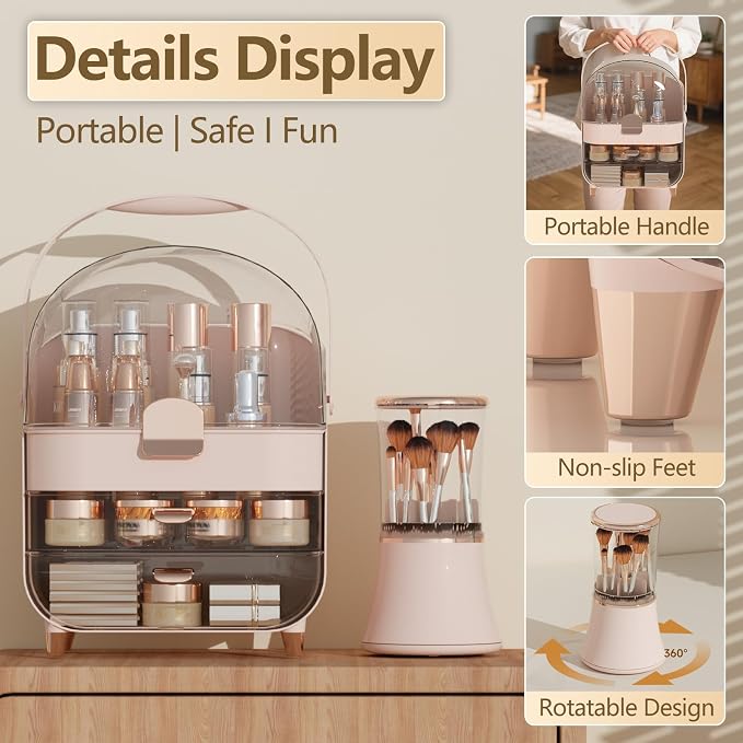 Makeup Organizer Countertop & Makeup Brush Holder - Image 4
