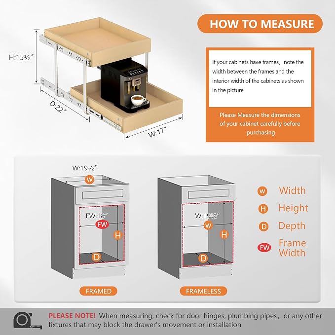 WelFurGeer 2-Tier Pull Out Cabinet Organizer - Image 3
