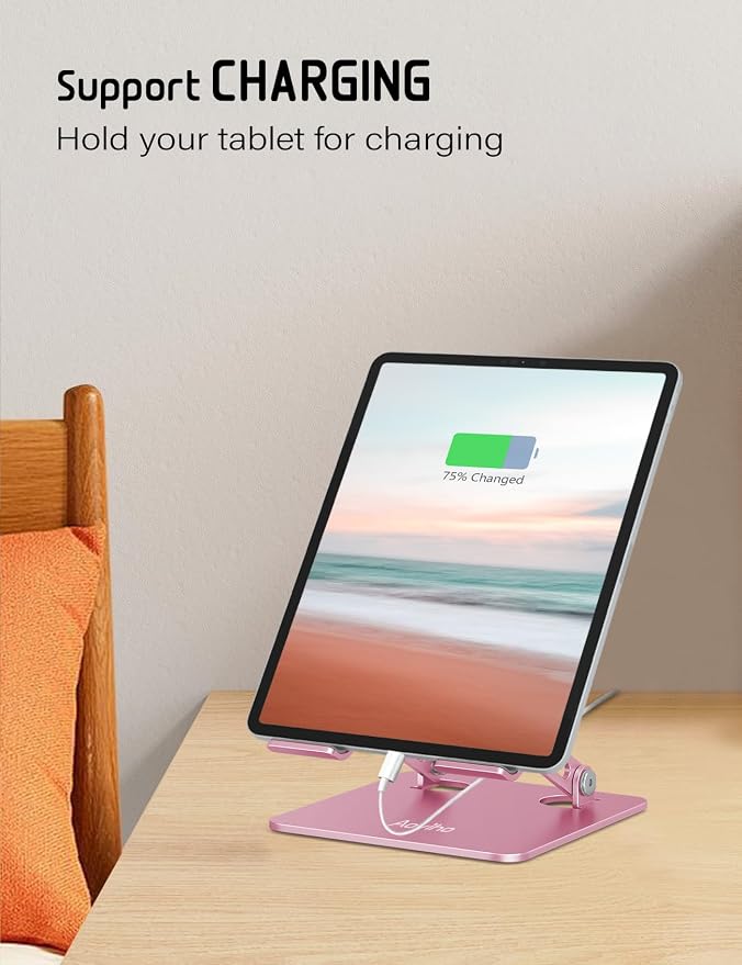 Tablet Stand Holder for Desk, Adjustable Desktop Tablet Holder, Foldable - Image 7