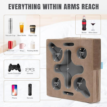 Couch Cup Holder-Sofa Cup Holder Pillow Tray Caddy Cupholder Hearted - Image 5