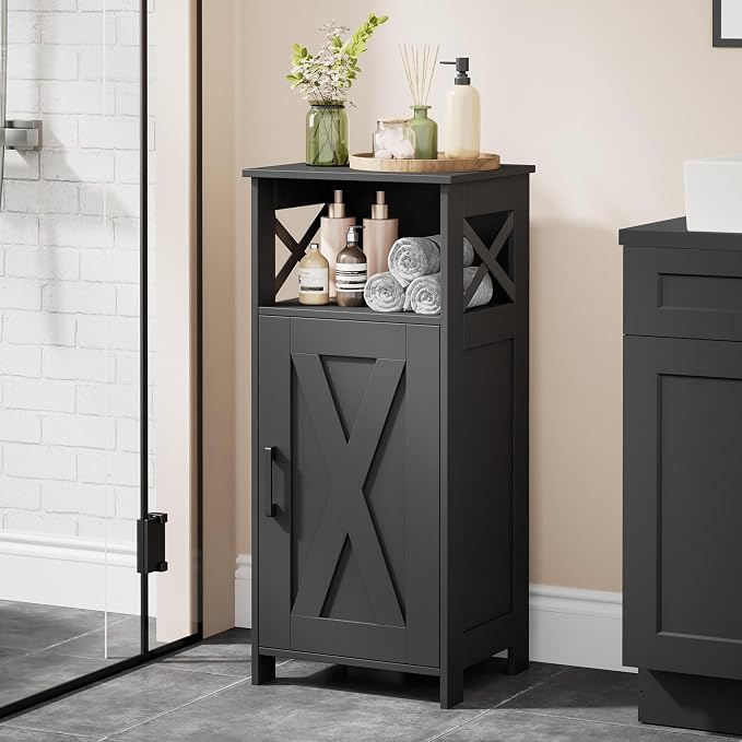 Homhedy Farmhouse Bathroom Storage Cabinet by Homhedy