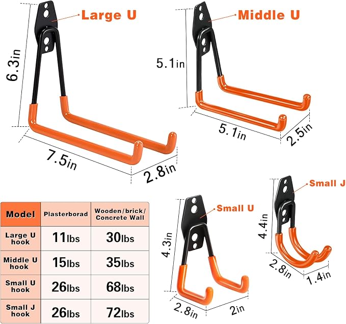 Steel Garage Storage Hooks - Image 4