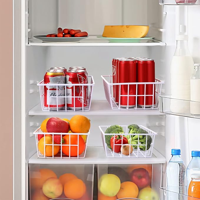 Orgneas Freezer Organizer Bins Metal Wire Storage Baskets - Image 5