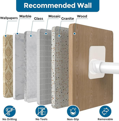 AIZESI Spring Tension Curtain Rods Short Tension Rod | Adjustable, No Drilling - Image 6