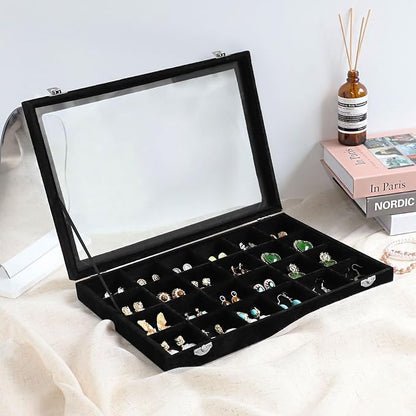 Wudygirl Jewelry Organizer 24 Grid Jewelry Tray - Image 4