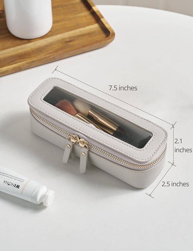 Popvibe Clear Makeup Bag Travel Cosmetic Case Transparent Toiletry Bag - Image 5