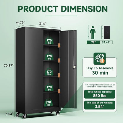 Letaya Metal Garage Storage Cabinets - Image 3