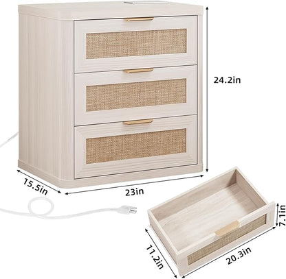 LEYAOYAO Rattan Night Stand Set of 2 - Image 3
