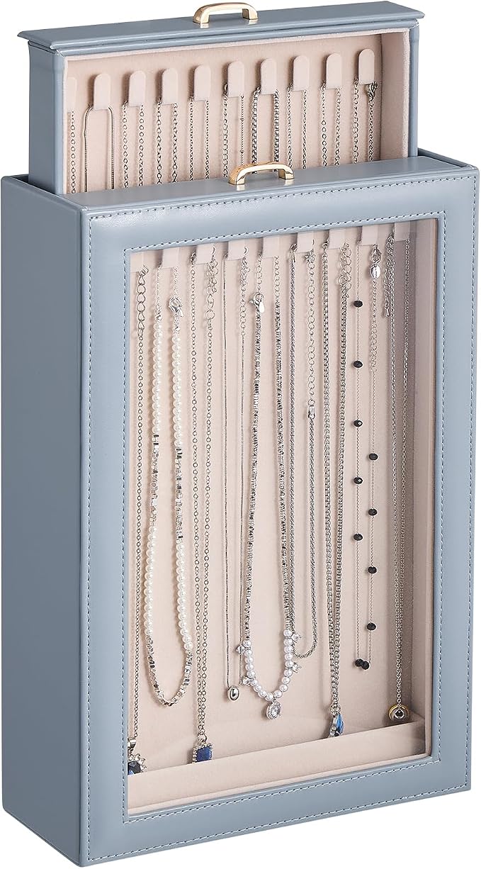 Lolalet Necklace Organizer Box, 2-Layer Jewelry Storage Boxes by Lolalet