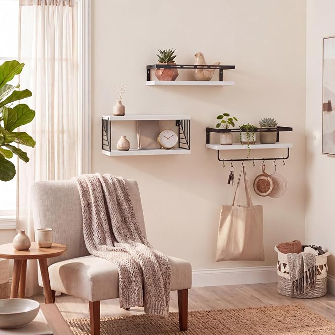 Fixwal Wall Mounted Bathroom Shelves Over Toilet | Wall Shelf - Image 6