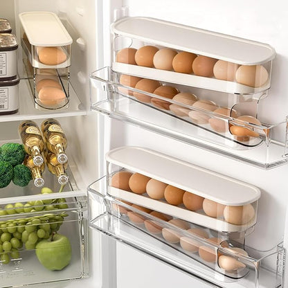 Auto Rolling Egg Holder for Fridge, Egg Dispenser/Organizer/Storage/Container - Image 4