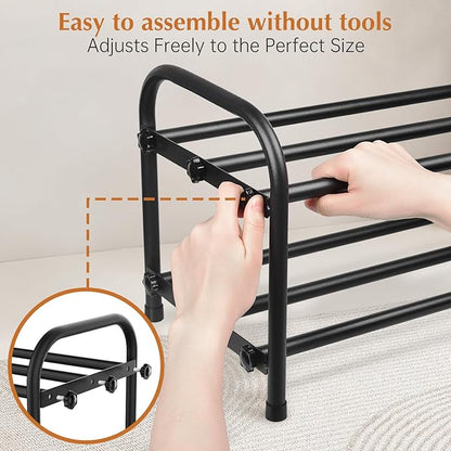 INSMART 2-Tier Expandable Shoe Rack:Stackable and Adjustable Shoes Organizer - Image 7