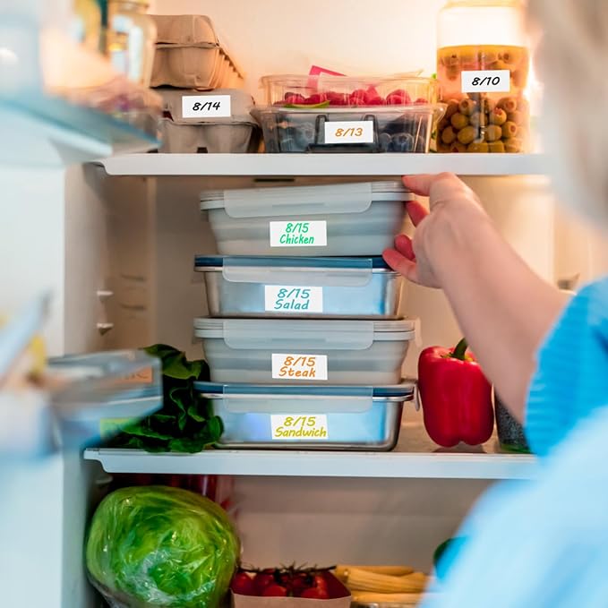 MaxGear 1000 Removable Freezer Labels 1x2 Inch | Waterproof Oil Resistant - Image 8