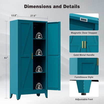 Metal Pantry Cabinet, Living Room, Dining Room, Bathroom and Home - Image 2