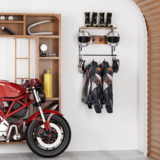 Motorcycle Helmet Holder Wall Mounted, Helmet Rack Wall Mount - Image 5