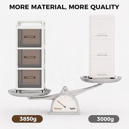Bathroom Storage with Drawers, 11.8" Wide Slim Storage Cabinet | Freestanding - Image 4