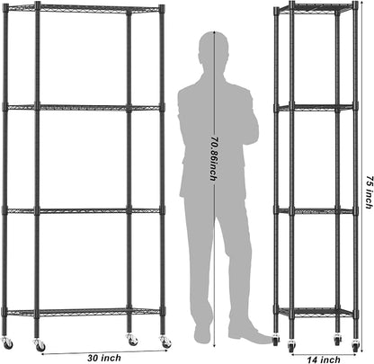 Homdox Heavy Duty 4-Tier Metal Shelving Unit - Image 3