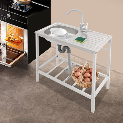 Free Standing Stainless Steel Sink 30" Commercial Sinks - Image 4