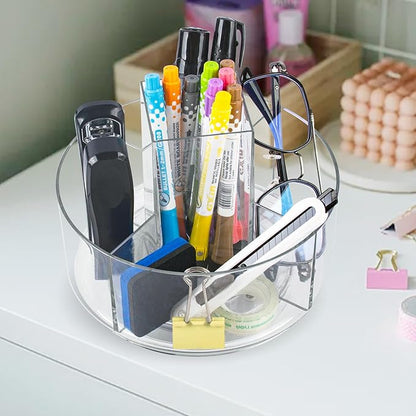 360° Rotating Makeup Organizer Clear Lazy Susan Organizer - Image 6