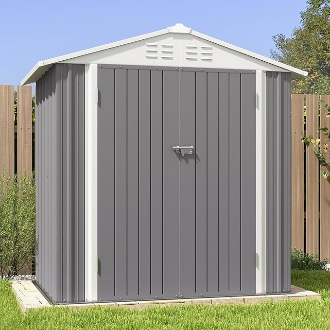 Patiowell 6x4 FT Outdoor Storage Shed, Metal Outdoor Sheds by Patiowell