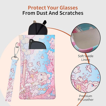 Double Eyeglass Case Soft Dual Glasses Case - Image 4