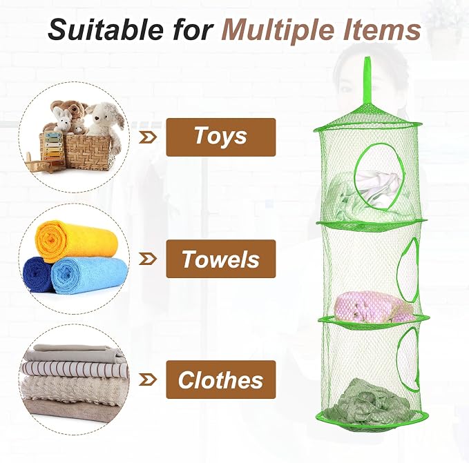 uxcell 2Pcs Mesh Hanging Storage Basket - Image 4
