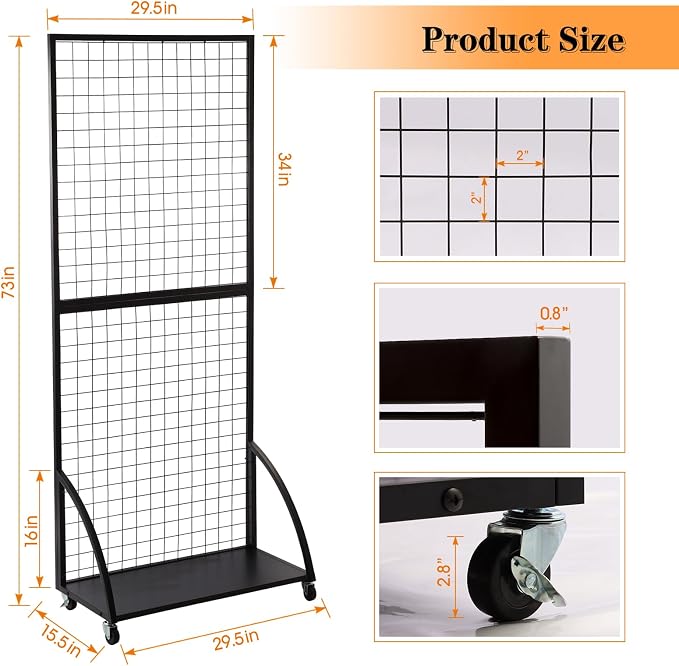 Eastern Tree Grid Wall Panels, Wire Grid Wall Panel Display - Image 3