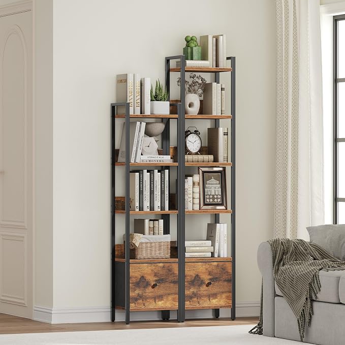 MAHANCRIS Bookshelf, 5-Tier Bookcase - Image 5