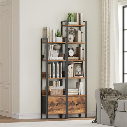 MAHANCRIS Bookshelf, 5-Tier Bookcase - Image 5
