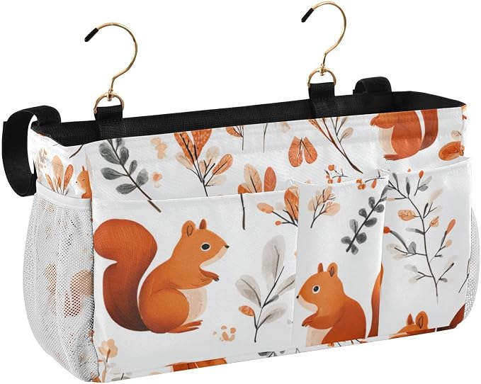 Squirrels and Fall Leaves Bedside Caddy - Image 2