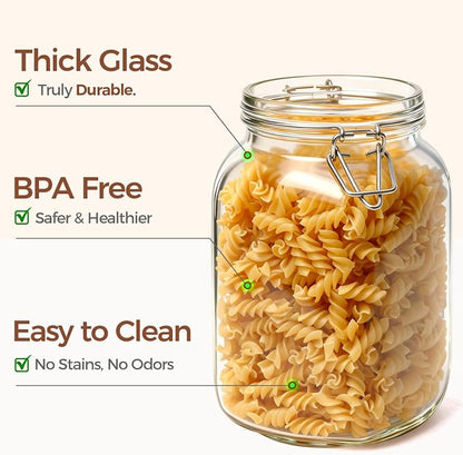 ComSaf Airtight Glass Canister Set of 3 - Image 4