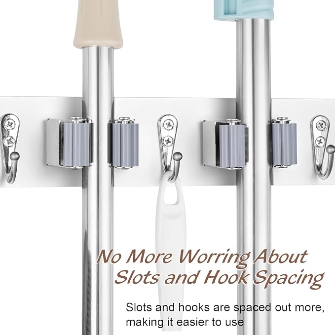 Mop and Broom Holder Wall Mount - Image 4