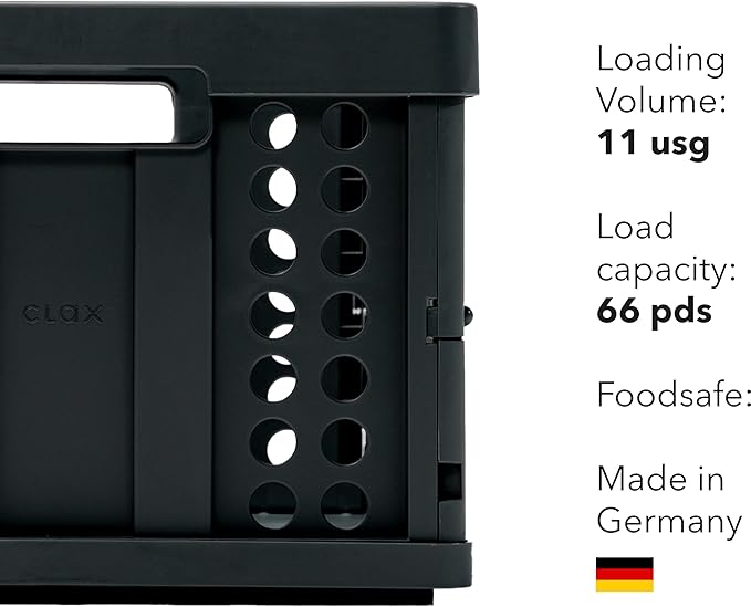 Clax® crate | folding box | basket | 48 qt | black - Image 2
