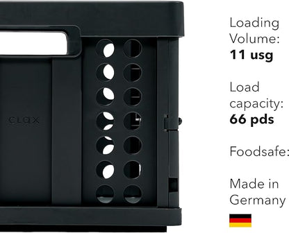 Clax® crate | folding box | basket | 48 qt | black - Image 2
