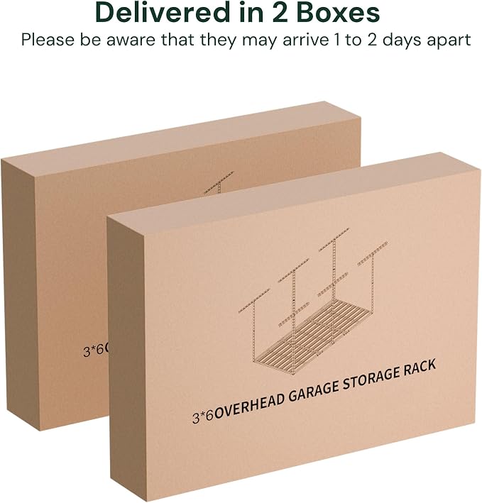 SunsGrove 3x6 Garage Storage Overhead Rack Organization, Adjustable Ceiling - Image 8