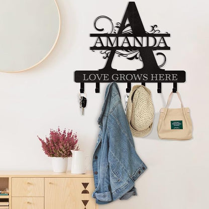Personalized Key Holder for Wall, Custom Name Key Hooks for Wall Organizer - Image 4