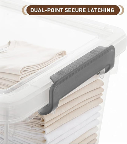 Citylife 48 Qt Ultra-Thick Clear Plastic Storage Bins - Image 5