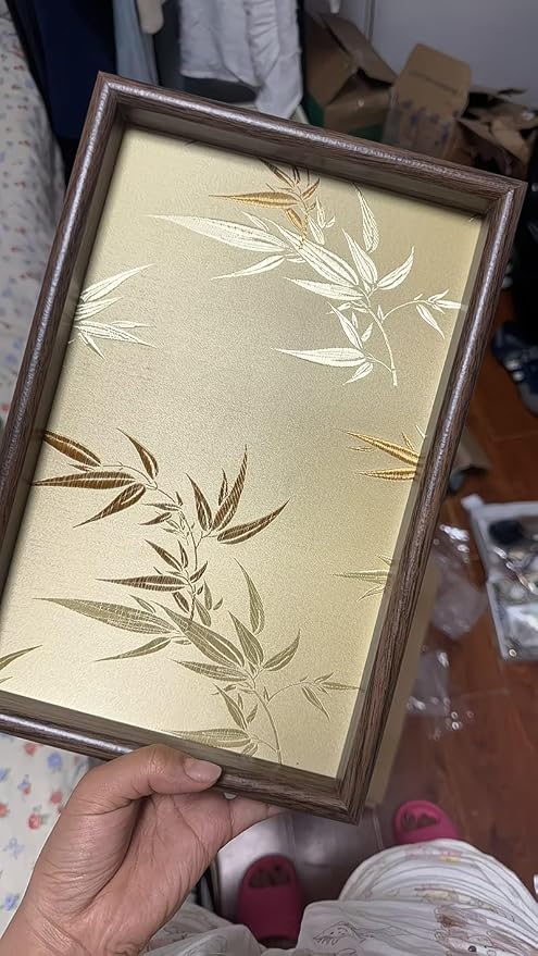 Bamboo Embroidered Decorative Tray - Image 5