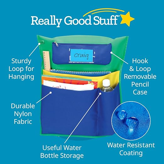 Really Good Stuff Deluxe Multi-Pocket Chair Pockets - Image 5