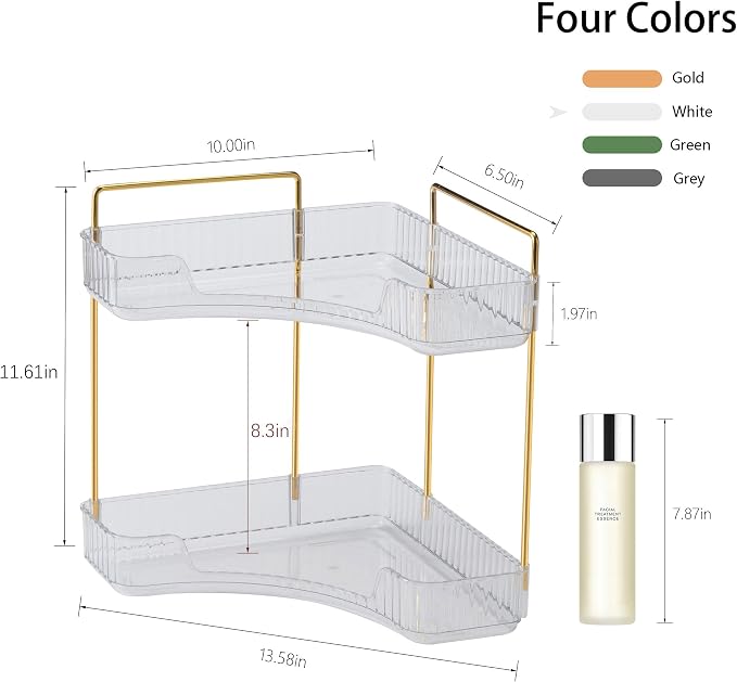 YCIA&DONE Corner Bathroom Counter Organizer, Makeup Organizer - Image 4