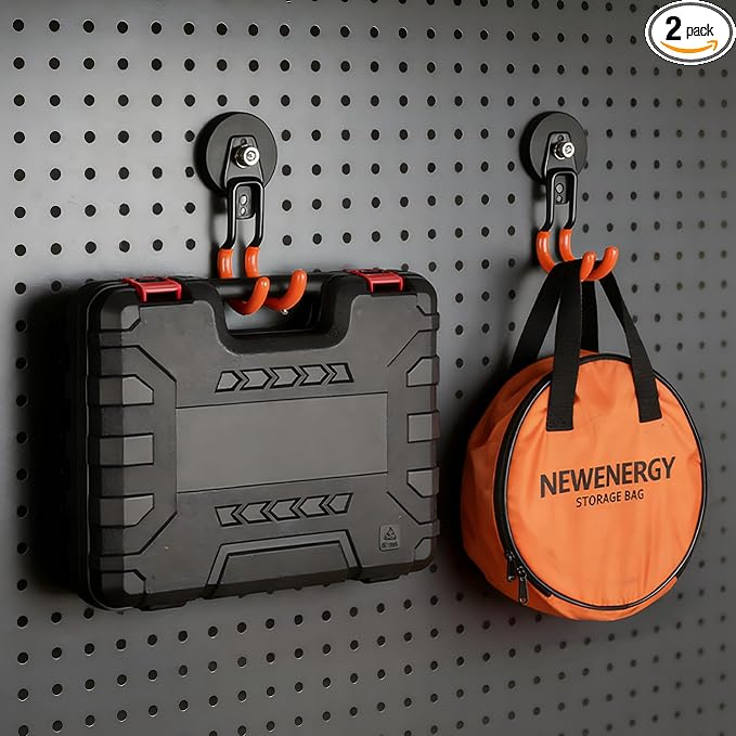 ULIBERMAGNET New Updated Garage Strong Magnetic Hooks, 2 Pack Heavy Duty Large by ULIBERMAGNET