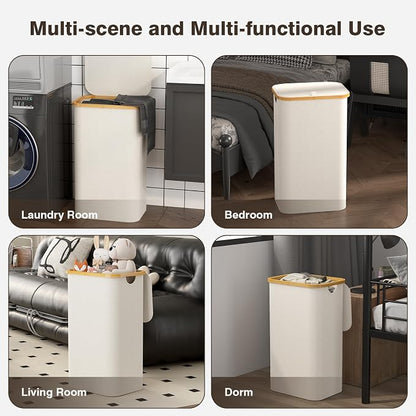 Bathola Laundry Hamper with Lid, Laundry Basket with Removable Bag, - Image 7