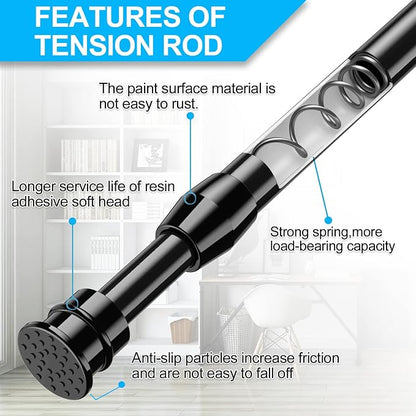 AIZESI Spring Tension Curtain Rods Short Tension Rod - Image 2