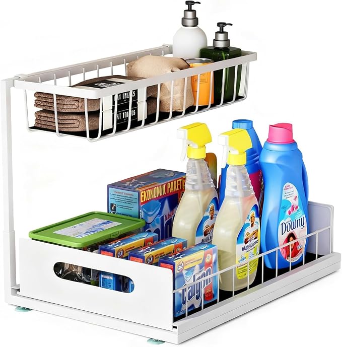 Under Sink Organizer, 2 Tier Under Sink Organizers and Storage Multi-Purpose by UINOFLE