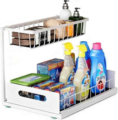 Under Sink Organizer, 2 Tier Under Sink Organizers and Storage Multi-Purpose by UINOFLE