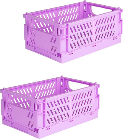 Tixill 2-Pack Mini Foldable Plastic Baskets by TixillMiniPlasticBasket