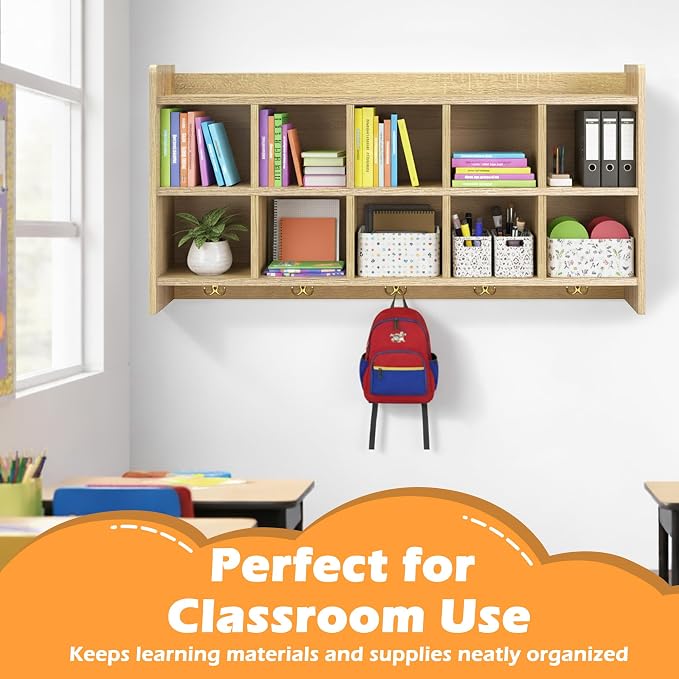 Wall Cubbies, 10 Cubby Storage Organizer - Image 6